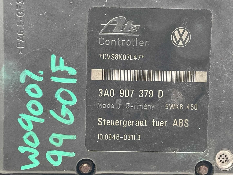 VW Golf 1999 ABS bomba de freno antibloqueo convertible 59 k millas OEM 3A0907379D Foto 4 de 4
