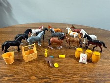 Vintage 80s 1988 Funrise Realistic Horse Figurines Rubber Lot Of 13