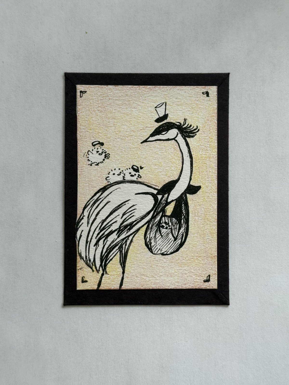 ACEO ART CARD "Bring your Kids to Work Day" Original work by Jude DD
