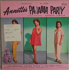 Annette In Pajama Party Vinyl Record LP VG+/VG BV-3325 1964