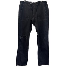 One Teaspoon Women's Black Draswstring Denim Joggers Size Large