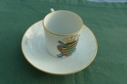 Meissen Mokkatasse Wappentasse Sachsen Regimentstasse Goldrand 1. Wahl Knaufzeit