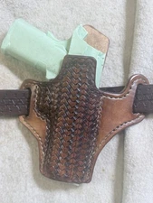 Hand Crafted R.H.  OWB Leather Optic Ready Holster Springfield Prodigy 5”