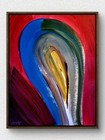 Original Abstract 11x14 Acrylic Painting Signed Jewel Tone Canvas Wall Art A207