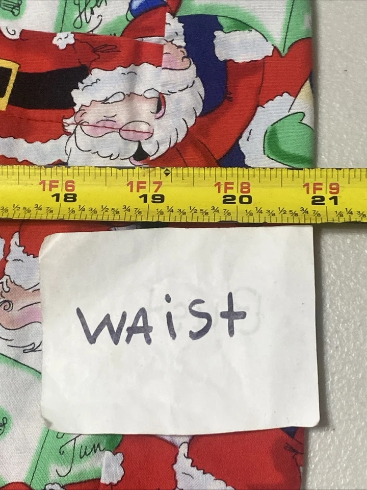 Nurse Scrub Santa Claus Lab Coat Size Small Peaches Long Sleeve Red Pockets - Image 4 of 4