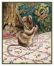 Mouse Helps the Tailor of Gloucester Beatrix Potter Counted Cross Stitch Pattern