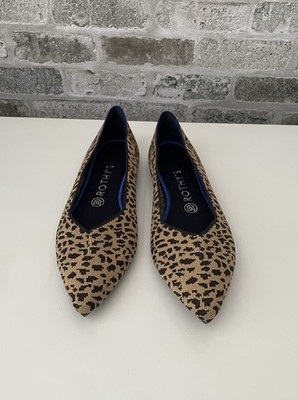 Rothy s Pointed Toe Leopard Ballet Flats Women s Size 9.5