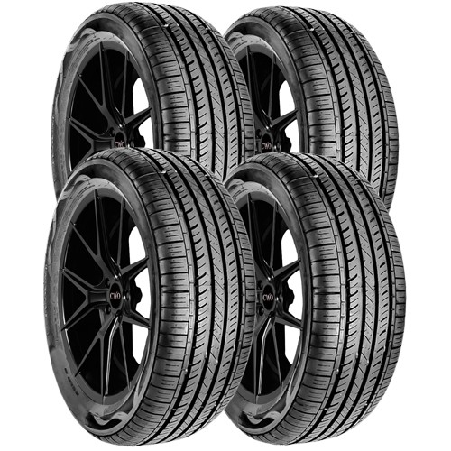 (QTY 4) 175/65R14 RoadOne Cavalry A/S 81S SL Black Wall Tires