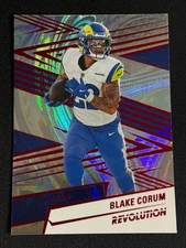 2025 Panini Revolution - Blake Corum #173 Red Swirl