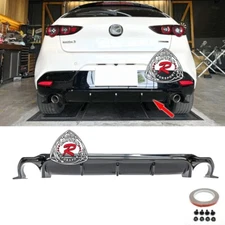 Fits 19-26 Mazda 3 5dr Hatchback MP-Style Rear Bumper Diffuser Lip (ABS)