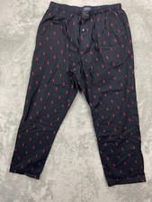 Polo Ralph Lauren Sleepwear Mens Lounge Pants XL Black All Over Pony Print