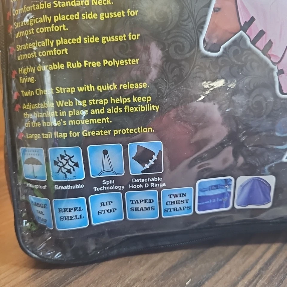 Nuevo Hilason 1200D Impermeable Participación Miniatura Caballo Alfombras Invierno Manta Negro Foto 4 de 4