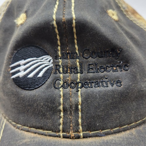 linn-county-rural-electric-cooperative-hat-cap-brown-adult-used