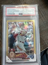 Nolan Gorman Gold PSA 10, 2023 Topps #16 ROOKIE CARD