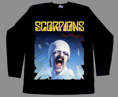 SCORPIONS BLACKOUT'82 UFO SHORT LONG SLEEVE NEW T-SHIRT 345XL - Picture 3 of 3
