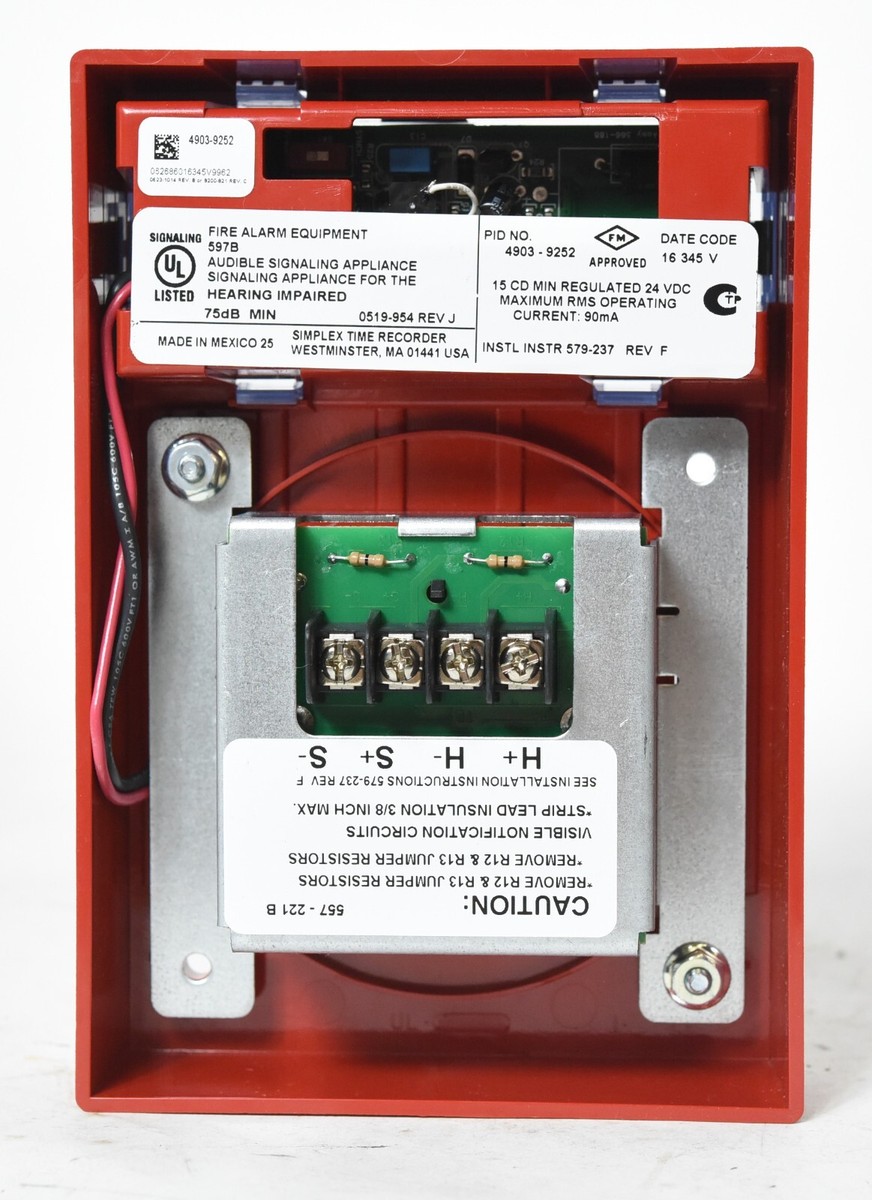 Simplex 4903-9252 Horn Strobe Horizontal NEW | eBay