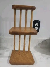 Vintage Wood Compact Disc CD Storage Tower 14"