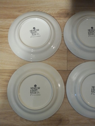 8x Newcor Stoneware China SNACK PLATE Purple Florals Flowers Violeta 1990 6066 - Picture 14 of 20