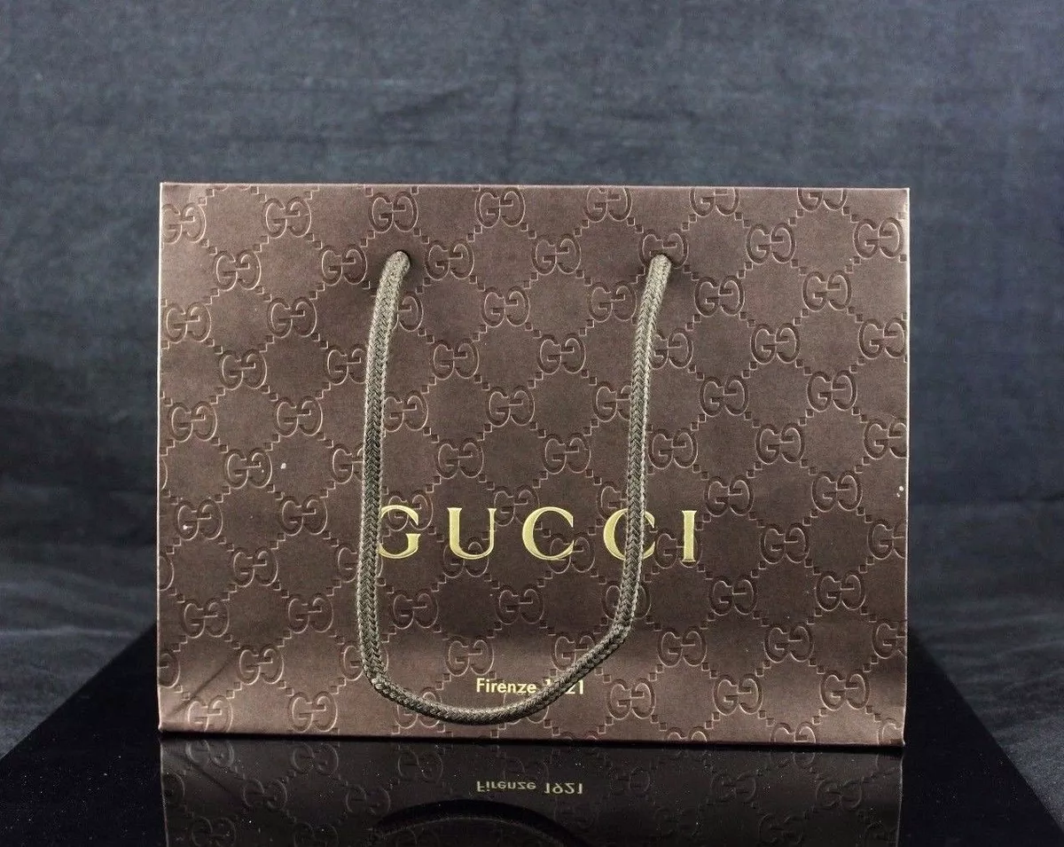 Brand New Authentic Gucci Shopping Bag Paper Bag Gift Bag Luxury Packaging