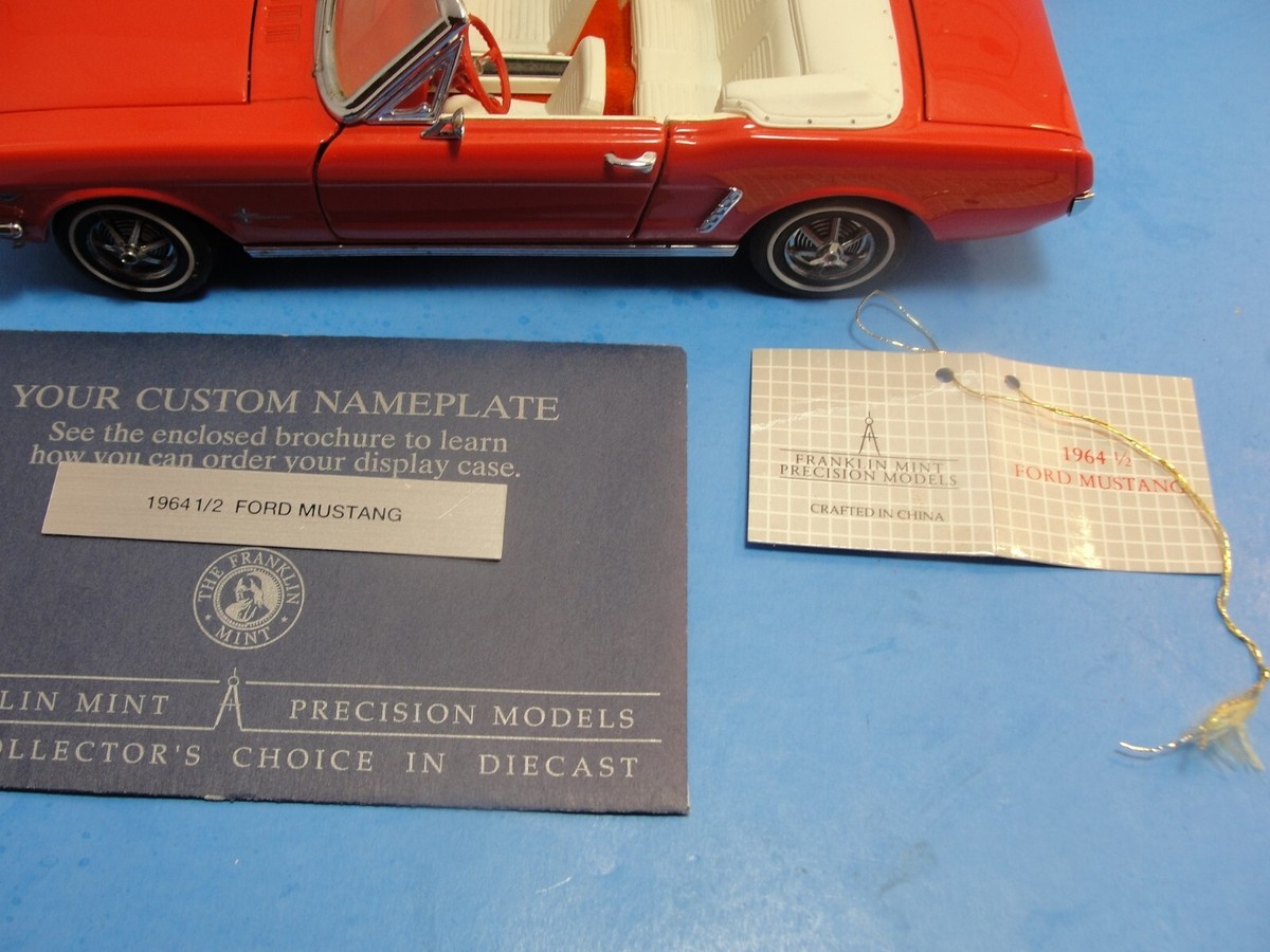 Mintマスタング競馬フェラーリjra ★稀少フランクリンミントFranklin 1964 Quality Collectors Mint Franklin Convertible Mustang 1/2 置物