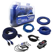 DS18 AKIT8.BL 8-GA Amplifier Installation Wiring Kit - Blue