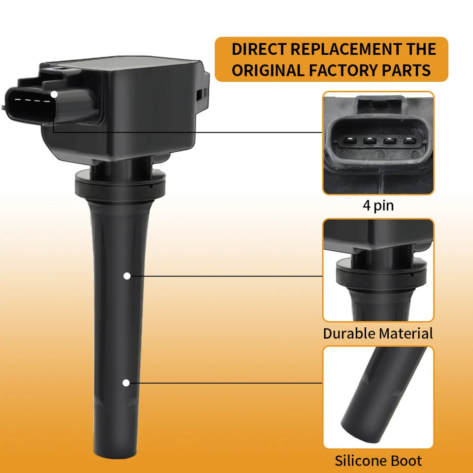 4X OEM Ignition Coil & 4X Iridium Spark Plug for Mazda 3 6 CX-3 CX-5 MX-5 UF656 - Image 3 of 4