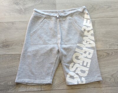DSQUARED2 SHORTS 16Y grey white logo 16 y kids pant d2 dsquared 2 short