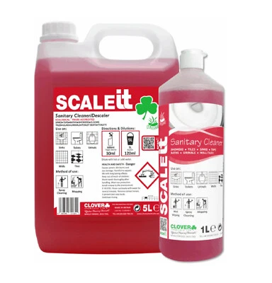 CLOVER SCALE-IT DESCALER Cleaner CONCENTRATE Thick Gel Acidic Toilet Sink Bath Shower