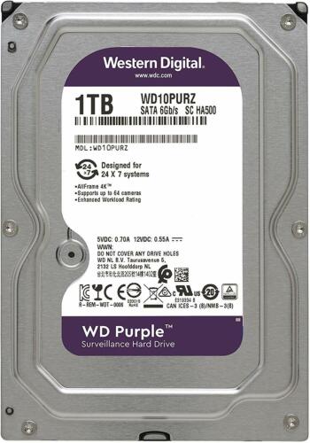 Compatibe WD Purple1TB Internal HDD Surveillance HDD 3.5" SATA III 64MB WD10PURZ - Picture 1 of 1