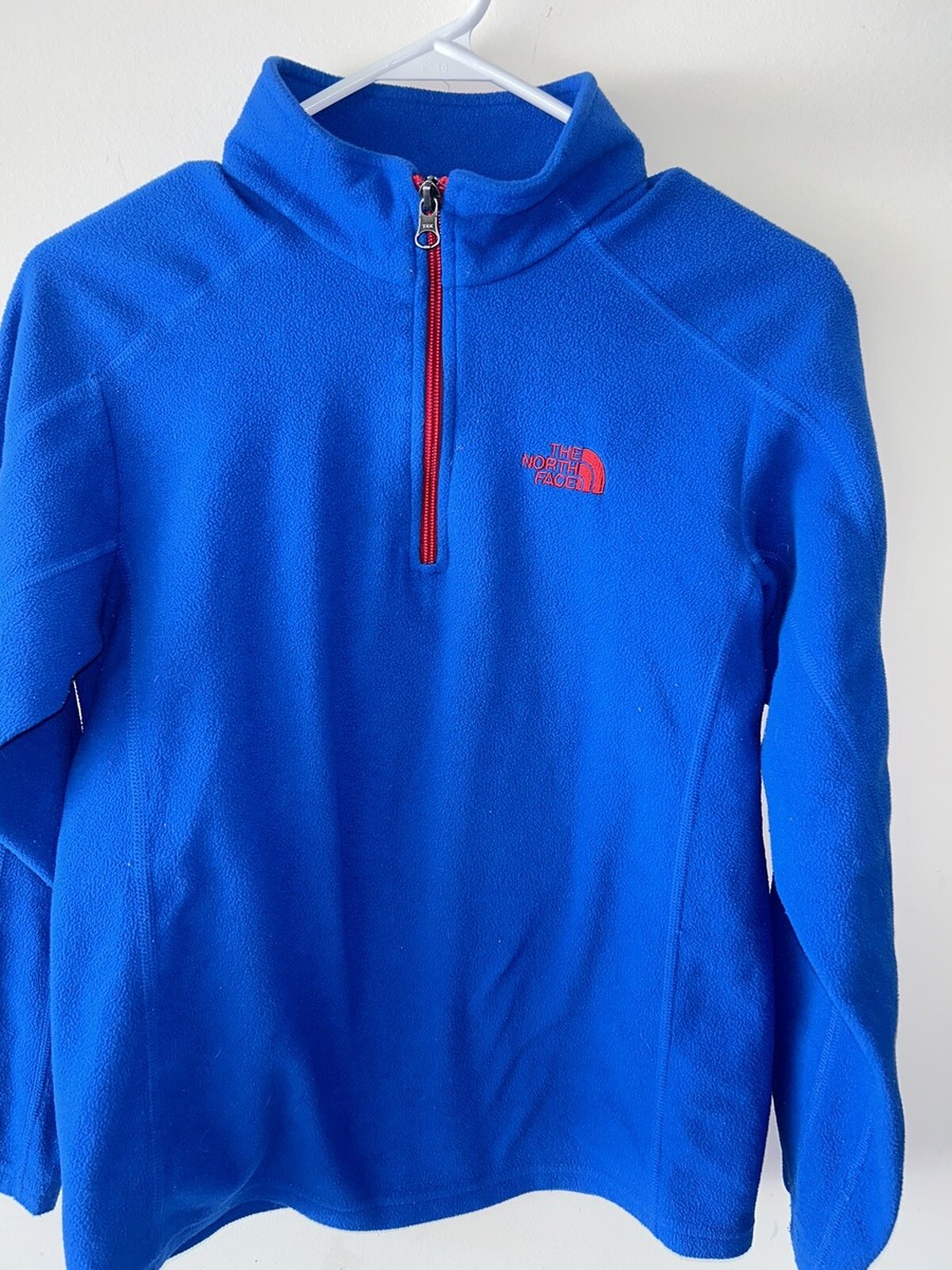 THE North Face スエット The North Face 1/4 Zip Fleece Top Boys L (14/16) Blue Red