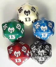 New x 1 Complete Set of 5 Kaldheim KHM Spindown D20 Dice MTG Magic MTG Dice