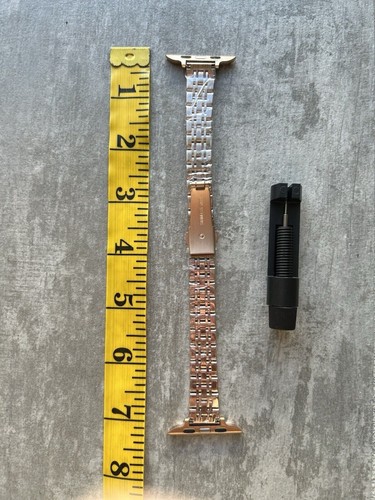Apple Watch Replacement Band Rose Gold Stainless Steel Chain Link Strap 42 44 45 - Picture 13 of 14