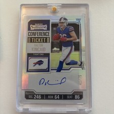 2023 Contenders Football #107 - Dalton Kincaid Conference Ticket Auto/75 BILLS
