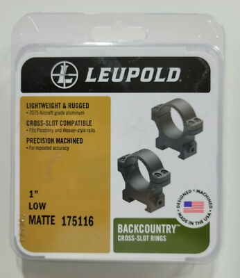 Leupold 175116 Backcountry 1 Inch Low Scope Rings for sale online