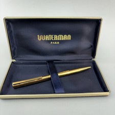 WATERMAN Gold Plated Finished Ballpoint Pen In Box Vintage  