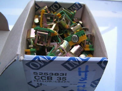 IMO Klemsan 525383i IBK 35 Y/G Earth Clamping Yoke-Busbar 50 Pieces MBF006D