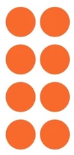 2" Orange Round Label Dots Stickers Color Coding Inventory 2 Inch Dot
