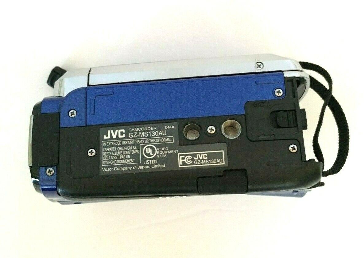 JVC Everio S Memory Camcorder Video Camera Blue Model GZ-MS130 and camera  bag