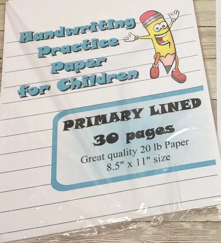 Primary Lined - Handwriting Practice Paper For Children - 30 Sheets - Picture 3 of 6