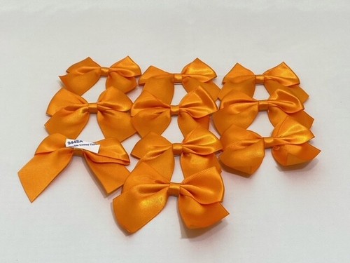 10 x 6cm wide Satin Self Adhesive Bows Single sided 25mm Ribbon Pack Bow UK - Picture 13 of 80