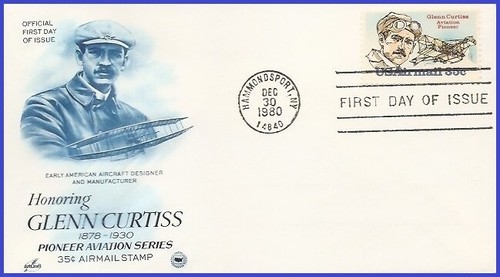 USA3 #C100 U/A PCS ARTCRAFT FDC Glen Curtiss - 第 1/1 張圖片
