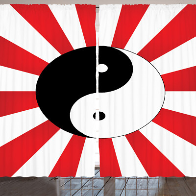 Ying Yang Rustikale Gardine Chinese Sun