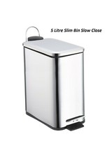 STAINLESS STEEL PEDAL BIN HOME OFFICE KITCHEN BATHROOM TOILET RUBBISH WASTE BIN