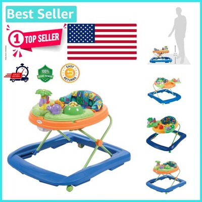 Dino Sounds 'n Lights Discovery Baby Walker with Activity Tray - Multicolor Fun