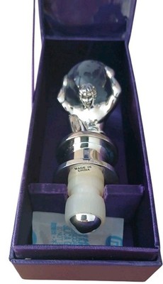 Wine Bottle Stopper 4'' Neiman Marcus Atlas Silver Plated NEW with Box