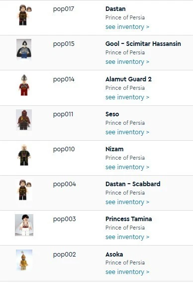 Lote x 8 Minifiguras LEGO Príncipe de Persia Tamina Retirada Raro De Colección 7573 7571 Foto 2 de 4