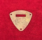 ORIGINAL CIVIL WAR ERA CS CONFEDERATE STATES CAVALRY SADDLE POMMEL SHIELD