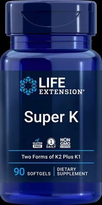Super K with Advanced K2 Complex 90 gels, Heart health, arterial function