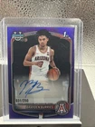 BRAYDEN BURRIES 2025-26 BOWMAN CHROME U 1ST PURPLE REFRACTOR AUTO /250 ARIZONA