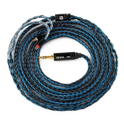 2 Meter 2 Pin IEM Cable 3.5mm KBEAR ST16 Plus 16Strand Silver Plated Wire